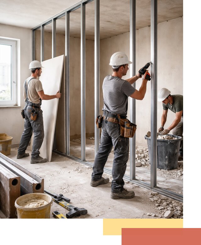 Перенос гипсокартонной перегородки в Мурманске профессионально и быстро