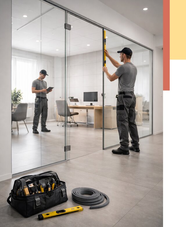 Цельностеклянные перегородки под ключ в Мурманске от 9768 руб. — монтаж и цены | ОТДЕЛОЧНИК-Мрм