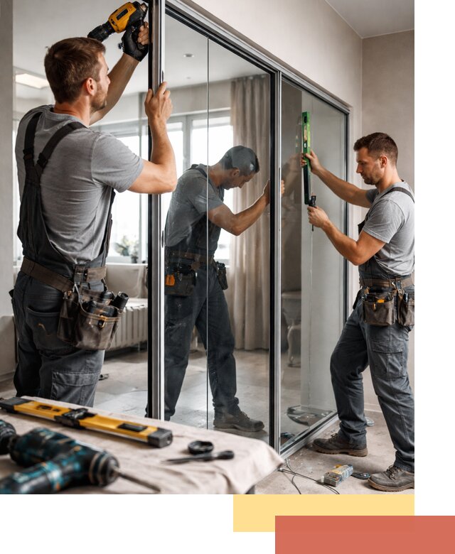 Каркасные стеклянные перегородки под ключ в Мурманске