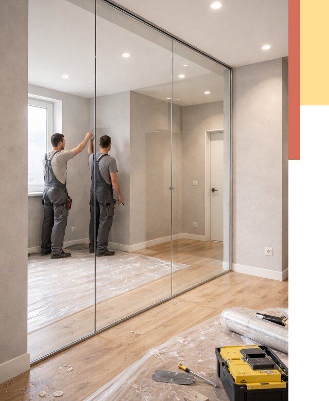 Безрамные стеклянные перегородки в Мурманске — монтаж от 9768 руб. | ОТДЕЛОЧНИК-Мрм