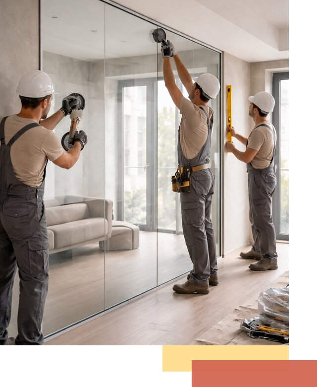 Перегородки из закаленного стекла в Мурманске для офисов и квартир