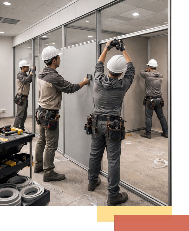 Мобильные офисные перегородки под ключ в Мурманске