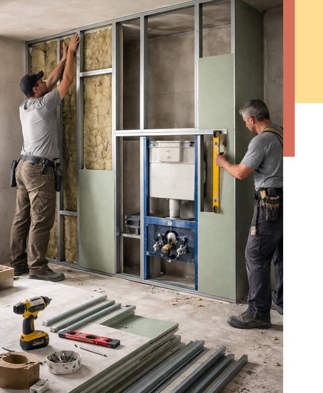 Установка сантехнических перегородок в Мурманске от 8740 руб. | ОТДЕЛОЧНИК-Мрм