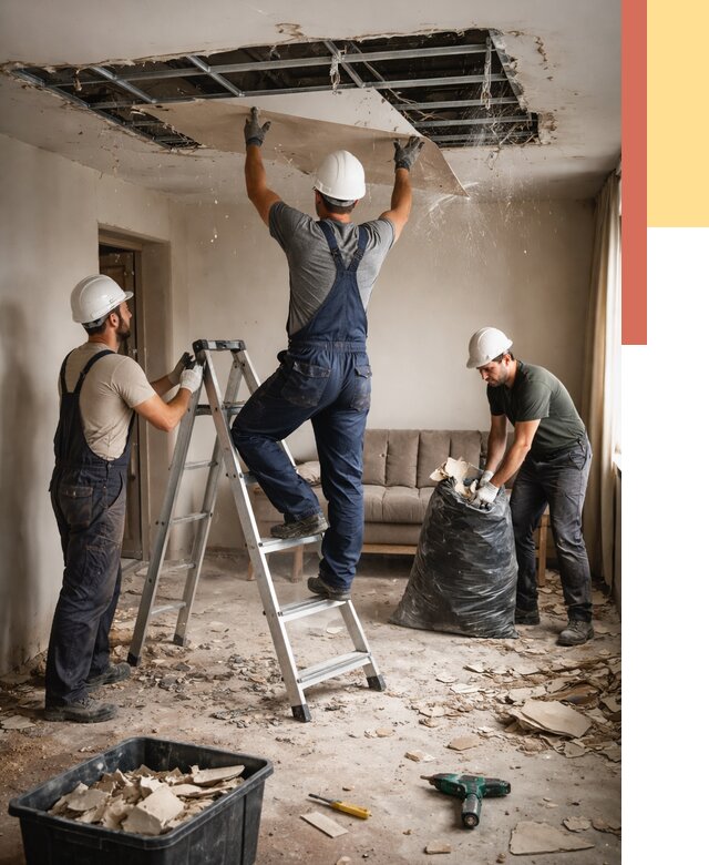 Демонтаж гипсокартонного потолка в Мурманске от 432 руб. за м2 — ОТДЕЛОЧНИК-Мрм