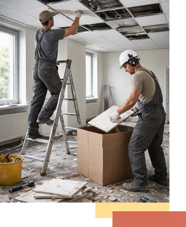 Демонтаж потолочной плитки в Мурманске быстро и аккуратно