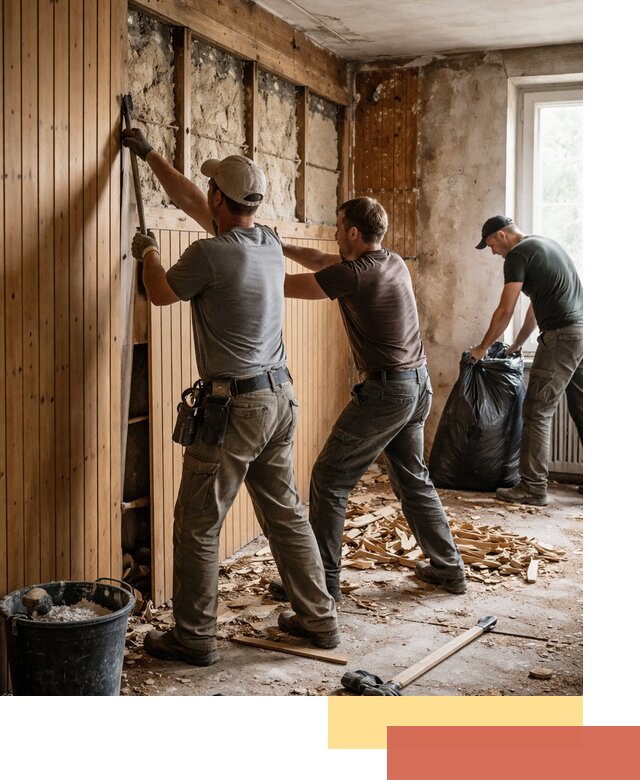 Демонтаж вагонки и вывоз материалов в Мурманске