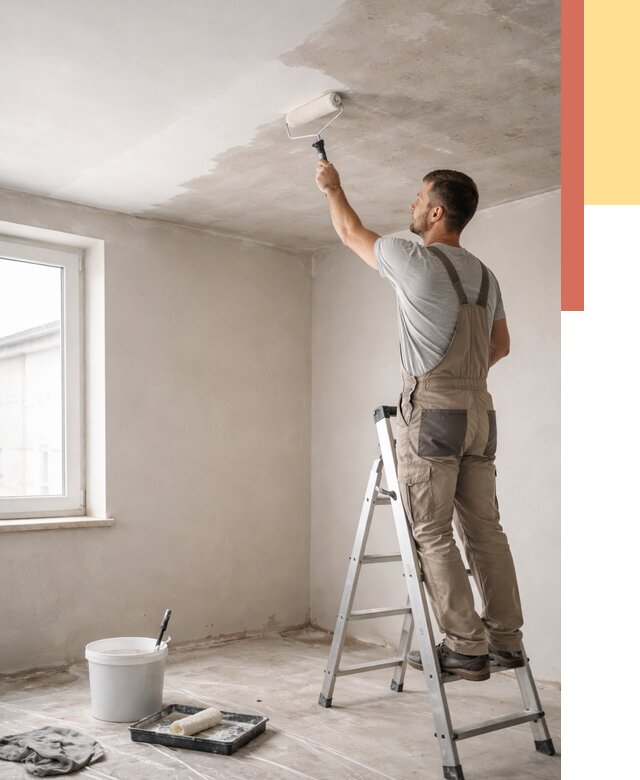 Грунтовка потолка в Мурманске от 2571 руб. — быстро и недорого | ОТДЕЛОЧНИК-Мрм