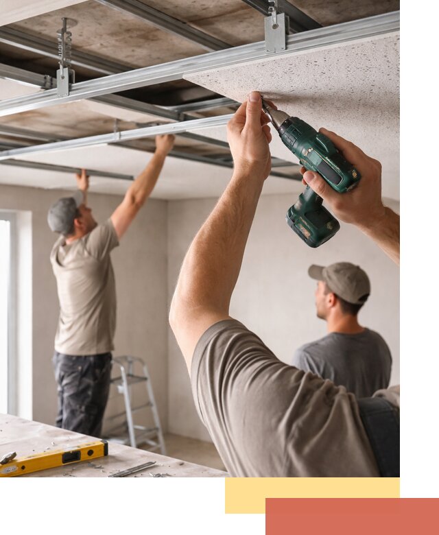 Монтаж акустического потолка в Мурманске под ключ