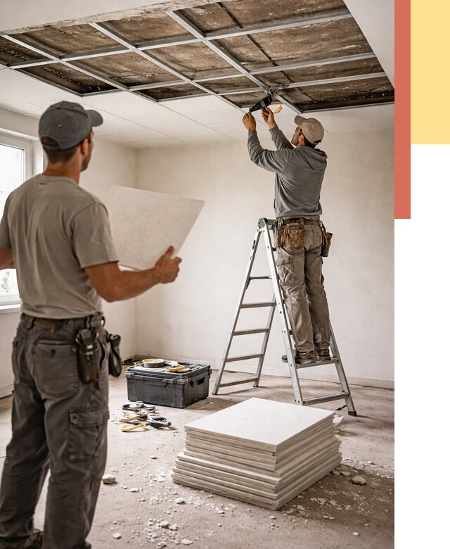 Замена плит подвесного потолка в Мурманске от 1799 руб. быстро и недорого | ОТДЕЛОЧНИК-Мрм
