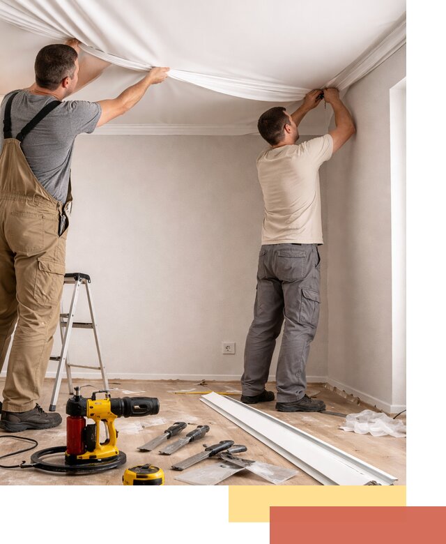 Монтаж ПВХ натяжного потолка в Мурманске качественно и быстро