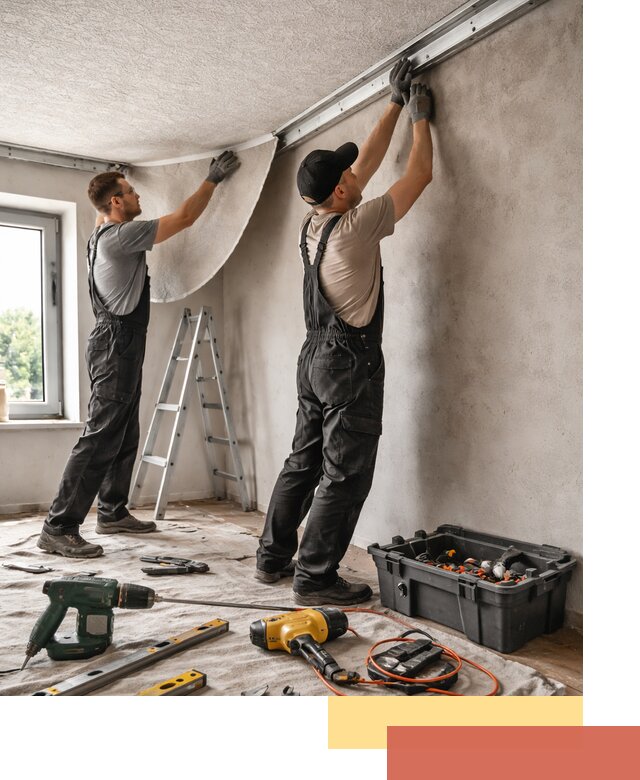 Монтаж фактурного натяжного потолка в Мурманске качественно и быстро