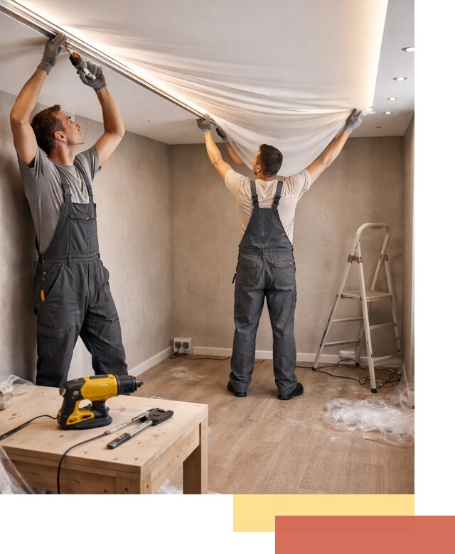 Монтаж натяжного потолка с подсветкой в Мурманске цена и сроки