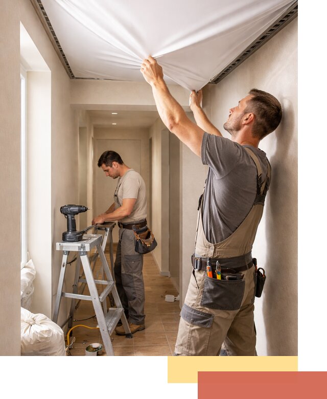 Монтаж натяжного потолка в прихожей в Мурманске