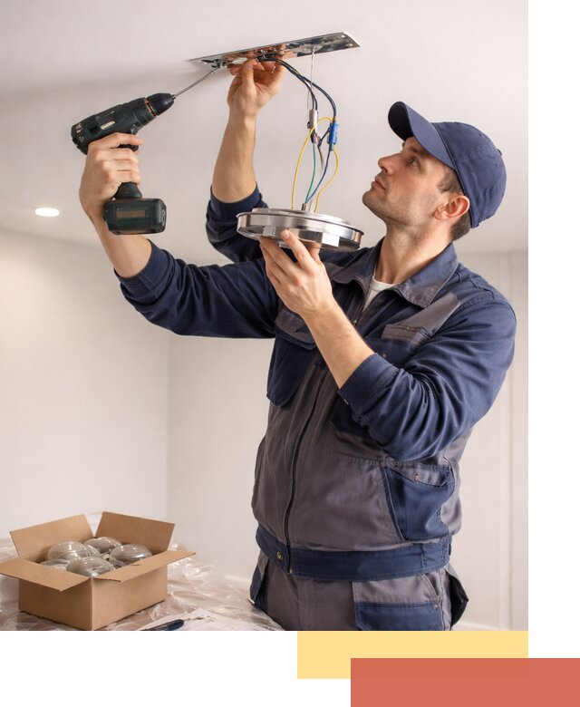 Установка люстры в натяжной потолок в Мурманске