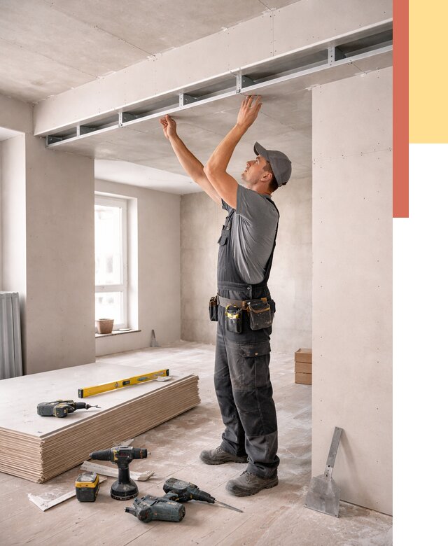 Потолок из гипсокартона с нишей в Мурманске от 1285 руб. под ключ | ОТДЕЛОЧНИК-Мрм