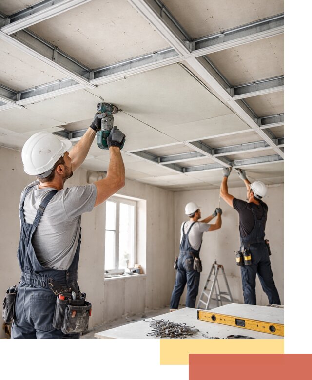 Кессонный потолок из гипсокартона под ключ в Мурманске