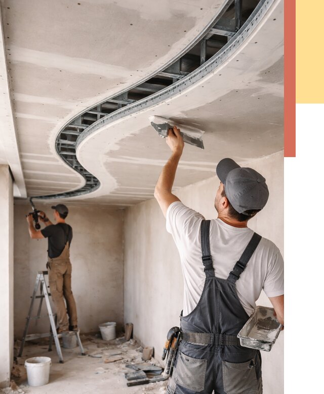 Криволинейный потолок из гипсокартона в Мурманске от 2159 руб./м2 | ОТДЕЛОЧНИК-Мрм