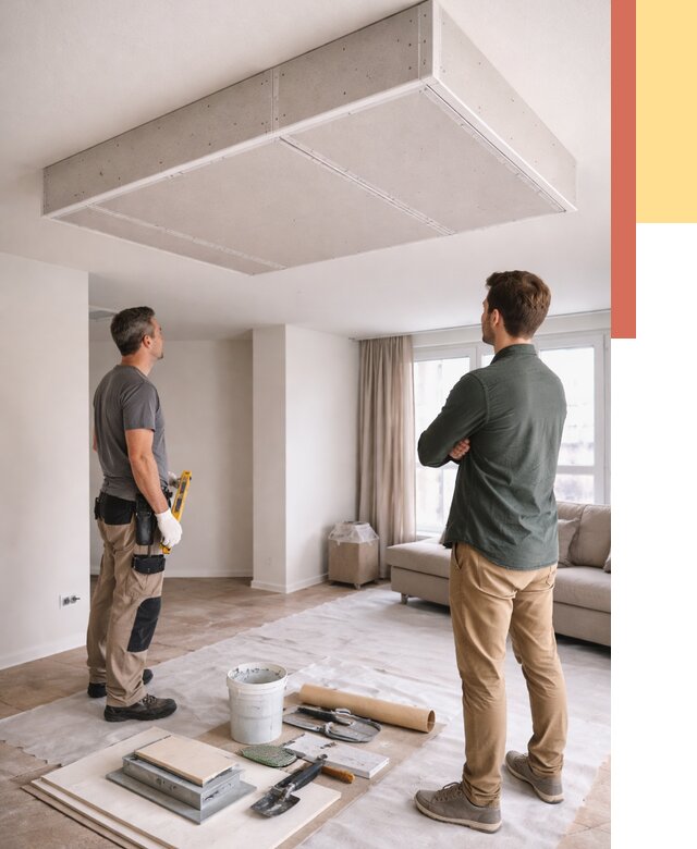 Короб на потолке из гипсокартона в Мурманске от 2262 руб. — монтаж и услуги под ключ | ОТДЕЛОЧНИК-Мрм