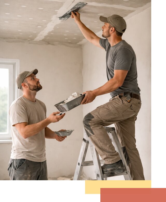 Шпаклевка потолка из гипсокартона в Мурманске качественно и быстро