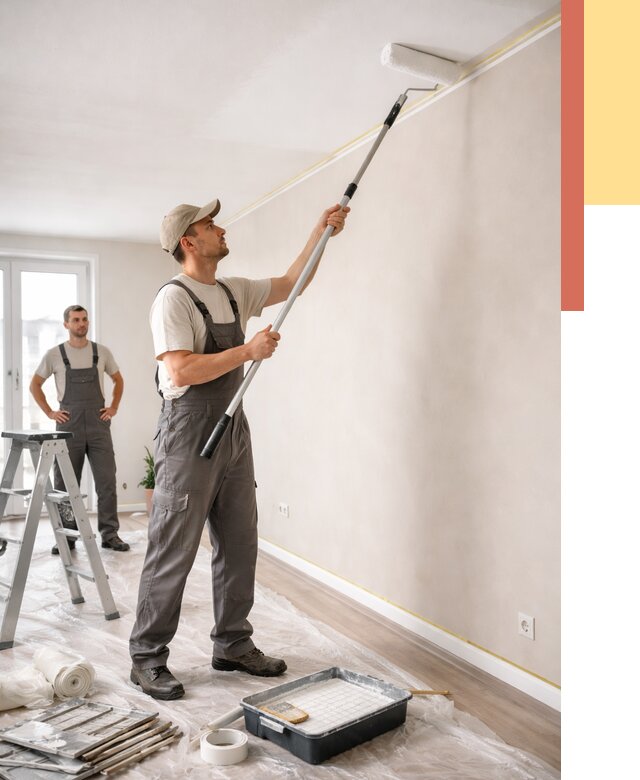 Покраска потолка из гипсокартона в Мурманске от 4627 руб./м2 — услуги под ключ | ОТДЕЛОЧНИК-Мрм