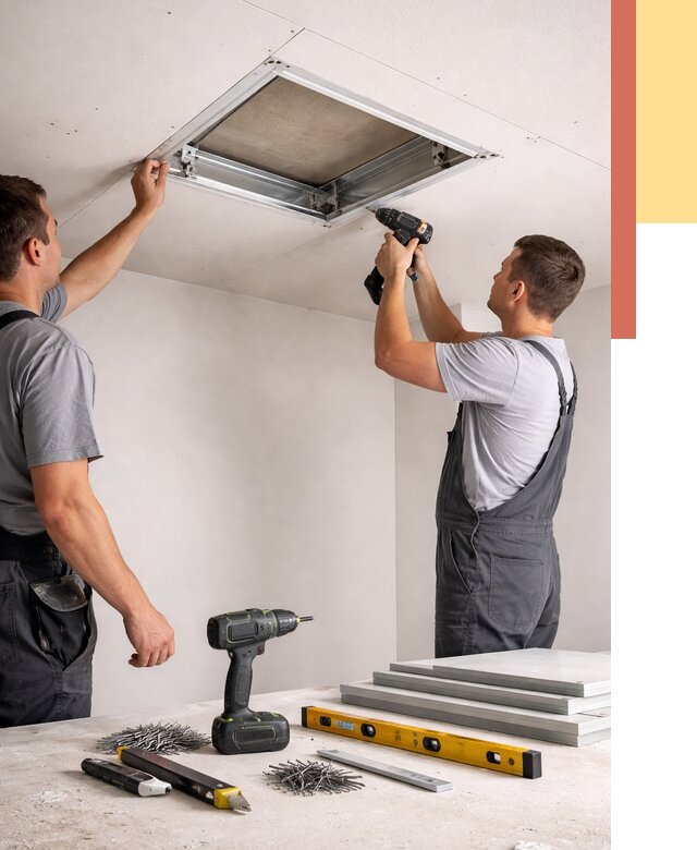 Установка люка в потолок ГКЛ в Мурманске от 2571 руб. под ключ | ОТДЕЛОЧНИК-Мрм