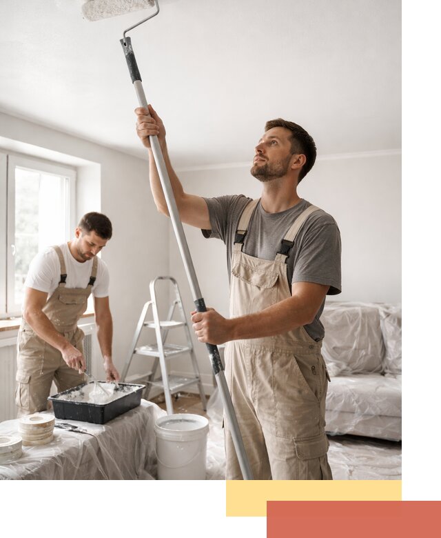 Покраска потолка водоэмульсионной краской в Мурманске