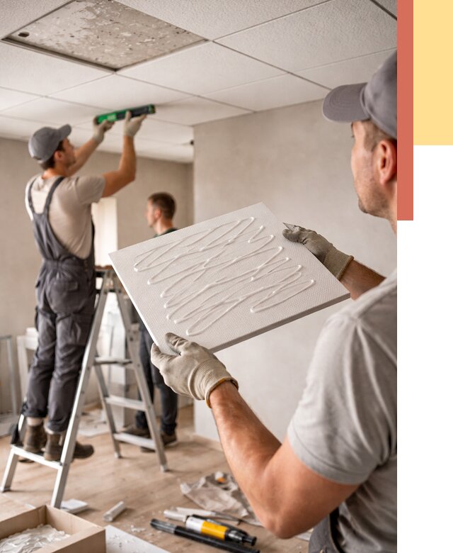 Монтаж потолочной плитки в Мурманске от 4627 руб. — быстро и недорого | ОТДЕЛОЧНИК-Мрм