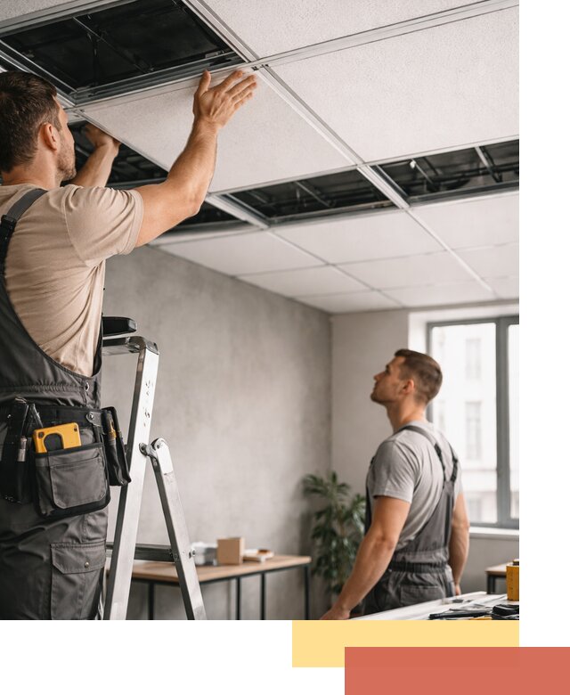 Монтаж потолочной плитки в Мурманске качественно и в срок